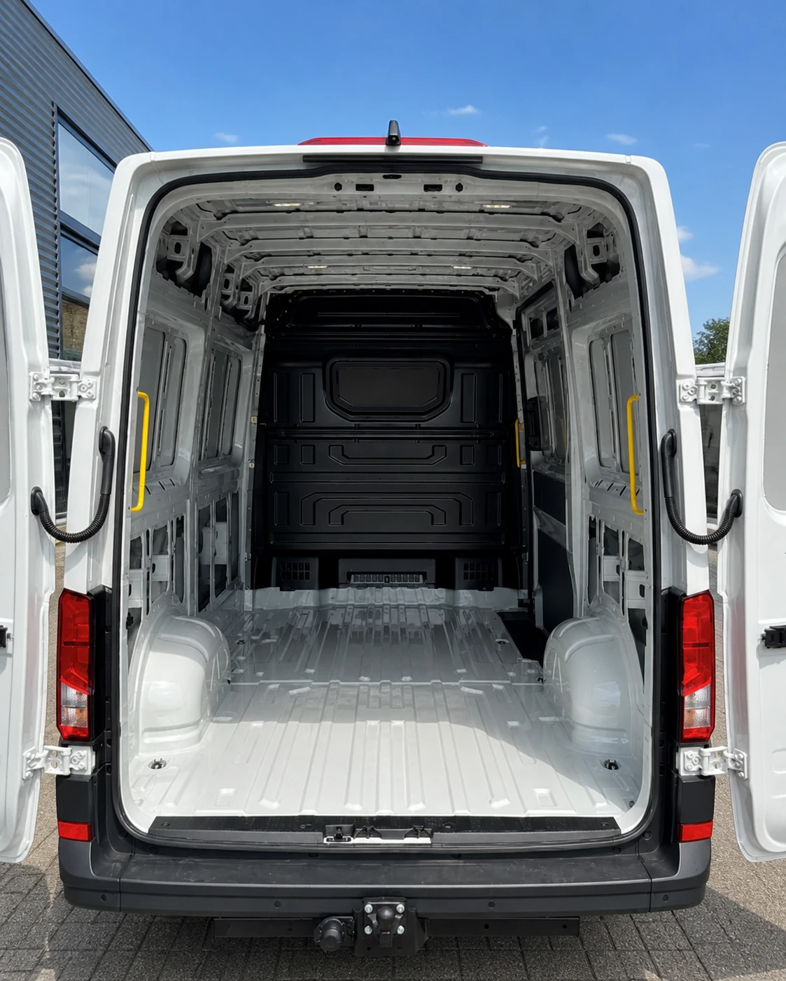 Freshly cleaned commercial van cargo bay